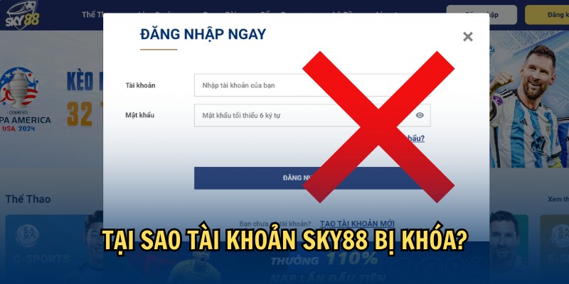 Những lý do khiến tài khoản sky88 bị khoá